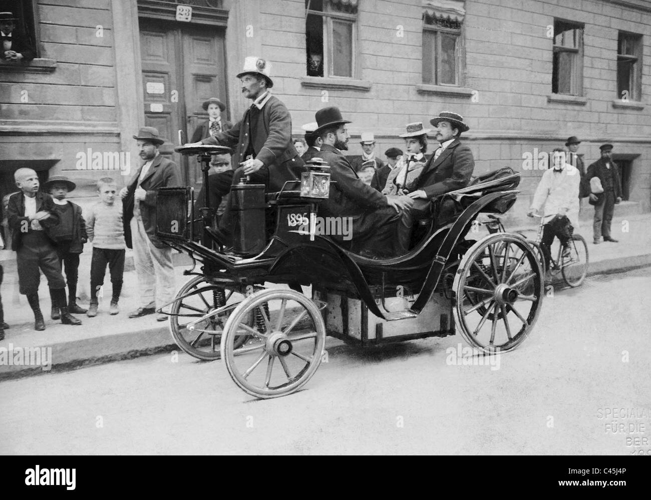 Elektro-Auto in Berlin, 1899 Stockfoto