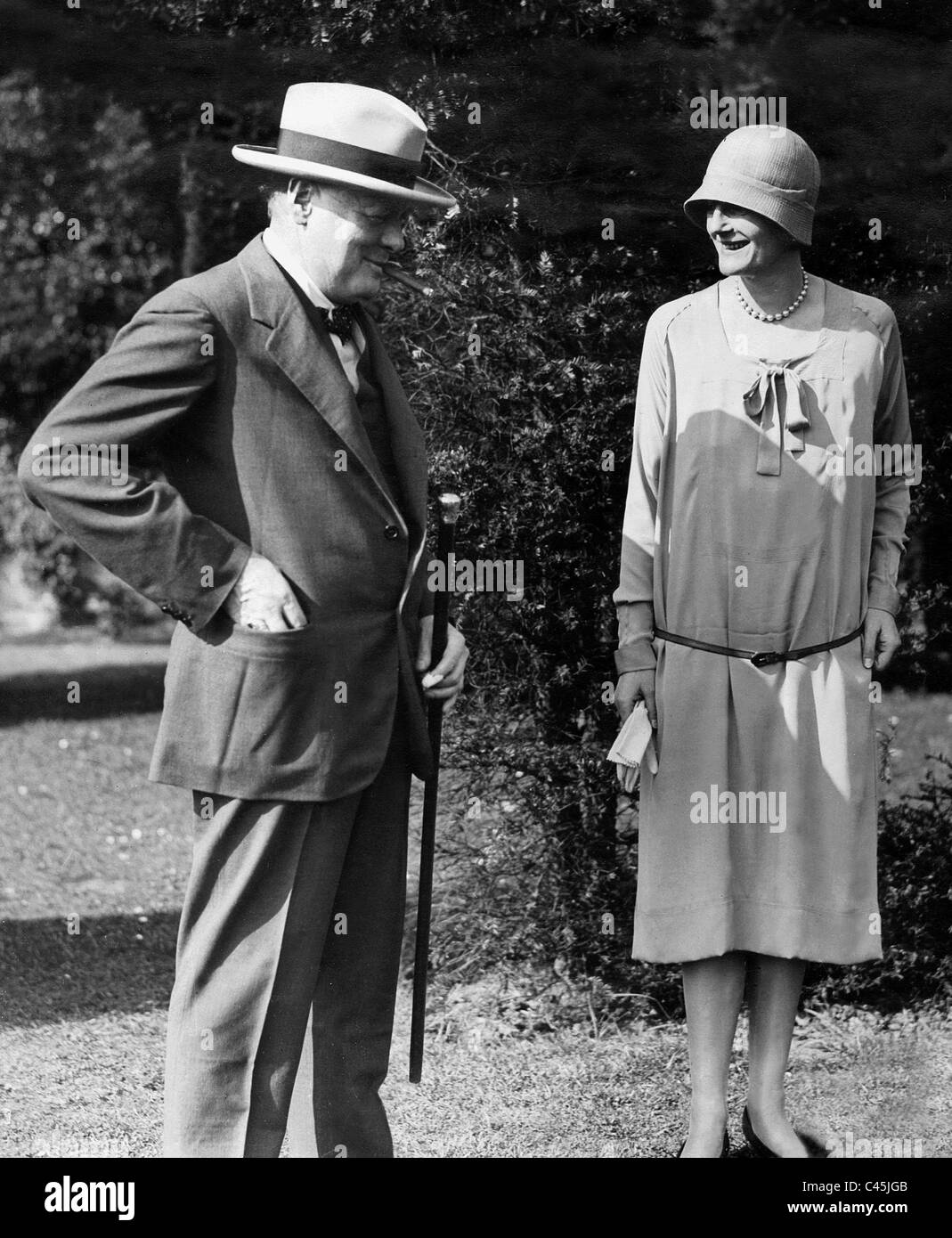 Winston Churchill und seiner Frau Clementine Churchill Stockfoto