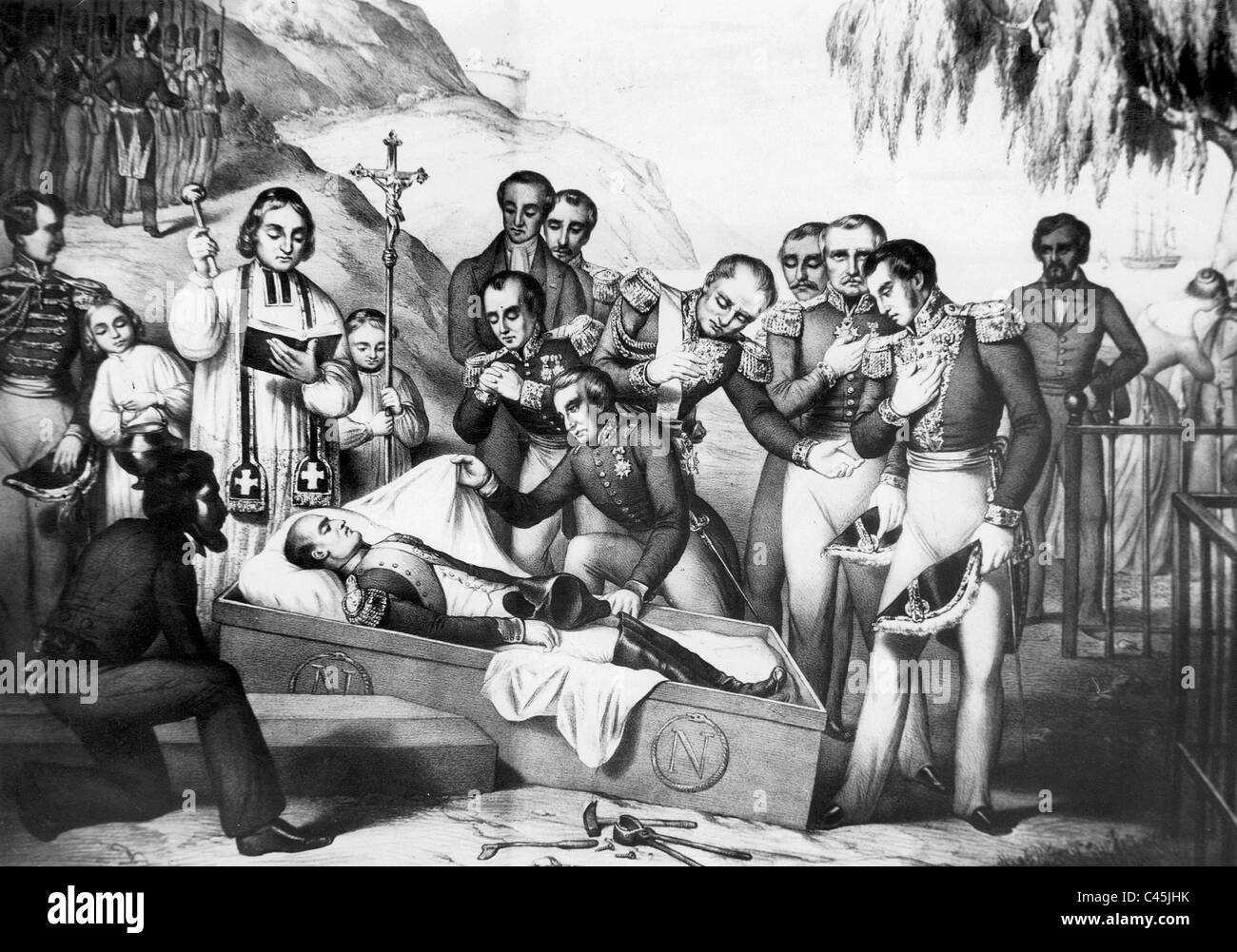 Eröffnung des Sarges von Napoleon I., 1840 Stockfoto
