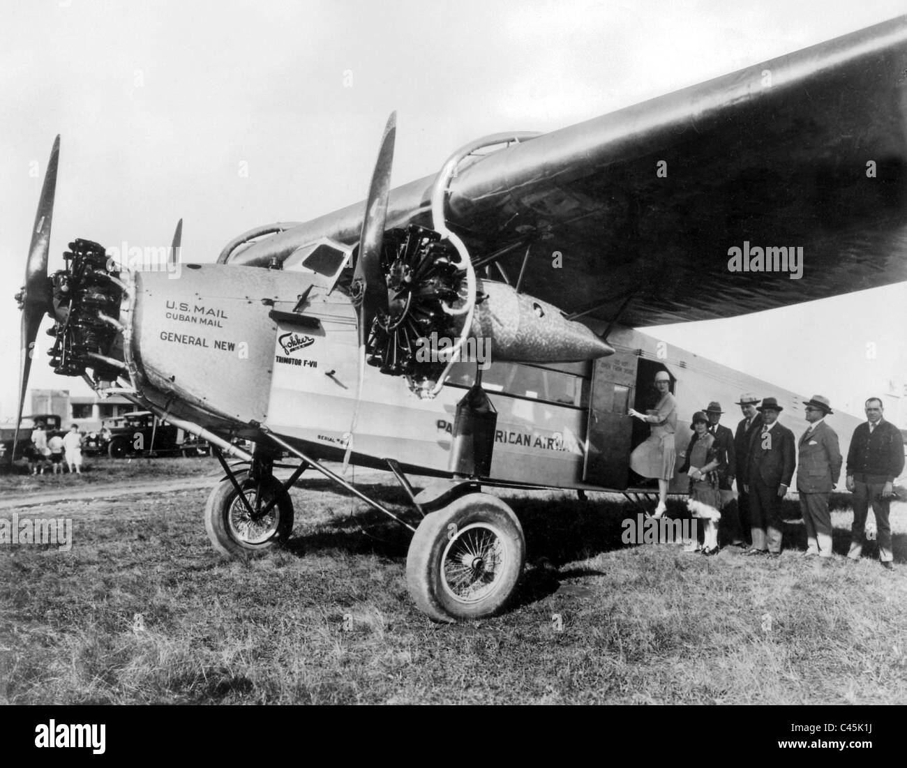 Focker F - VII / 3m gehören zu der amerikanischen Fluggesellschaft PanAm, 1928 Stockfoto