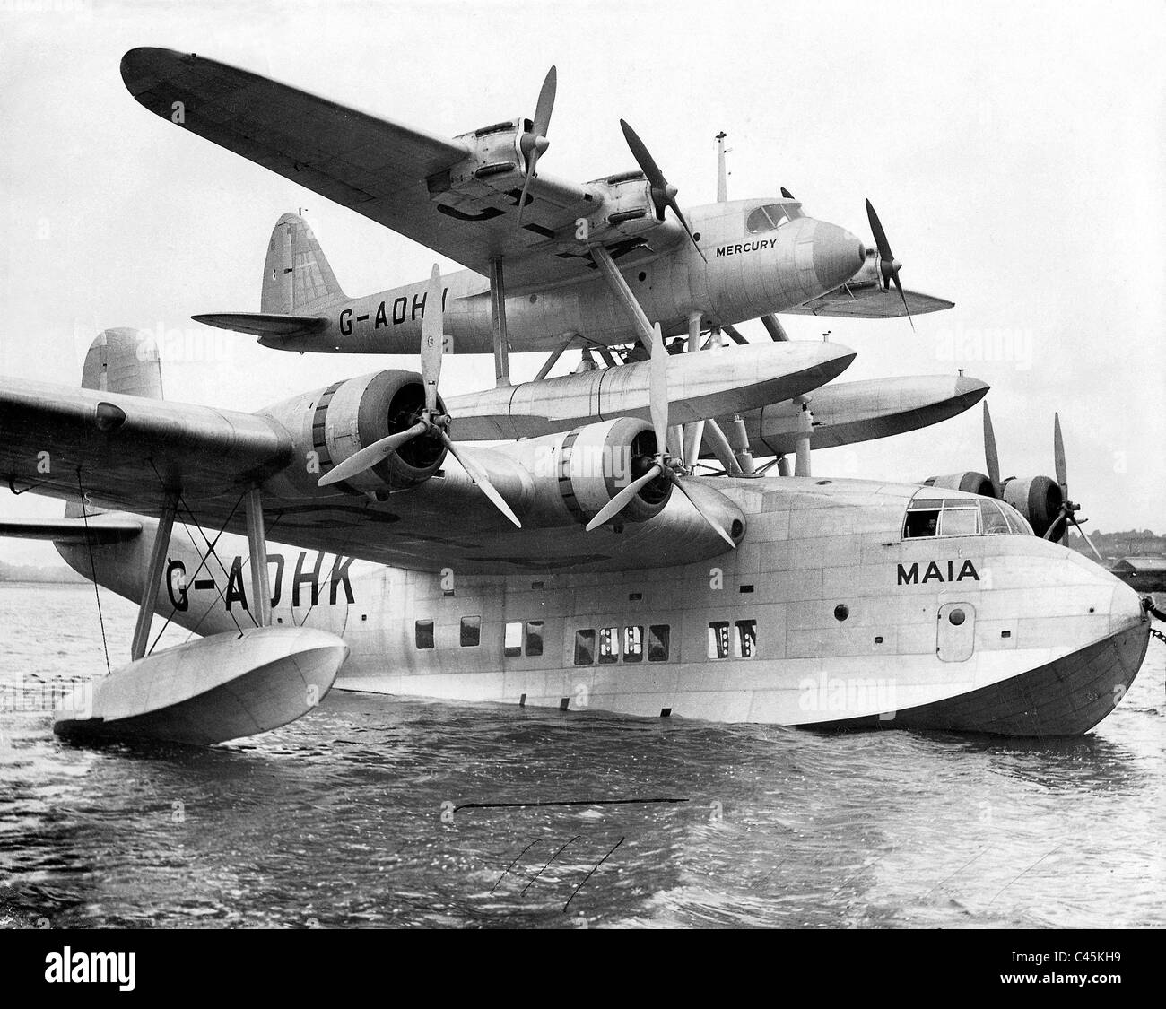 Short-Mayo S.20 "Maia" / S.21 "Merkur" Wasserflugzeug, 1937 Stockfoto