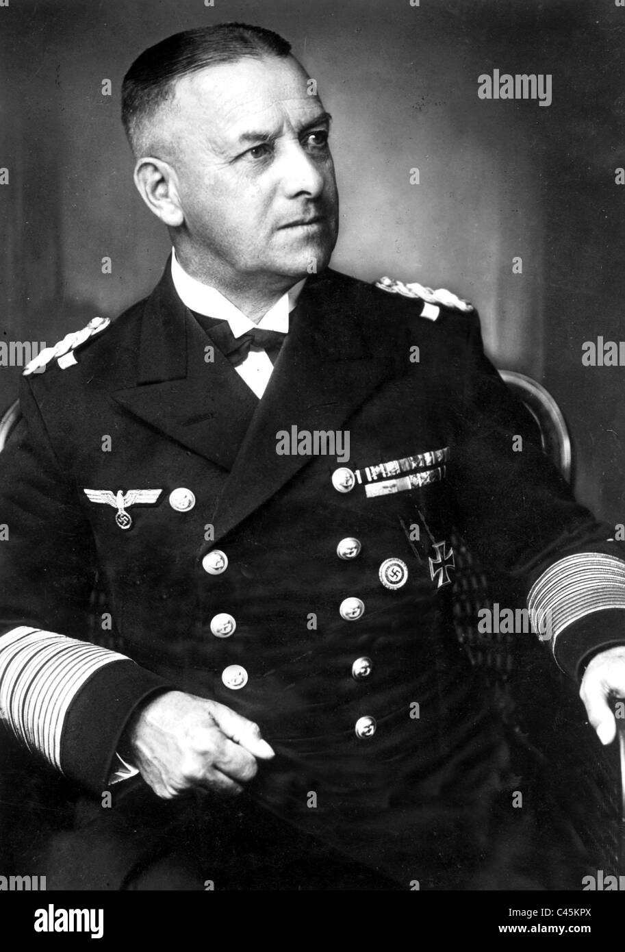 Admiral der Flotte Erich Raeder Stockfoto
