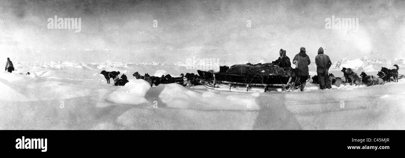 Expedition von Albert Koch zum Nordpol, 1908 Stockfoto