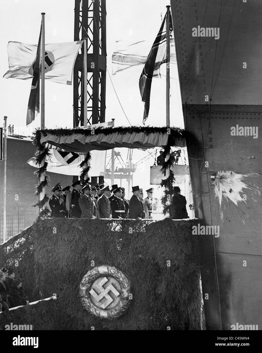 Taufe der "Bismarck" im Hamburger Hafen Stockfoto