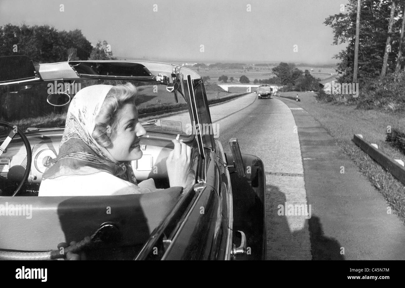 Co-Pilot auf der Reichs-Autobahn, 1939 Stockfoto