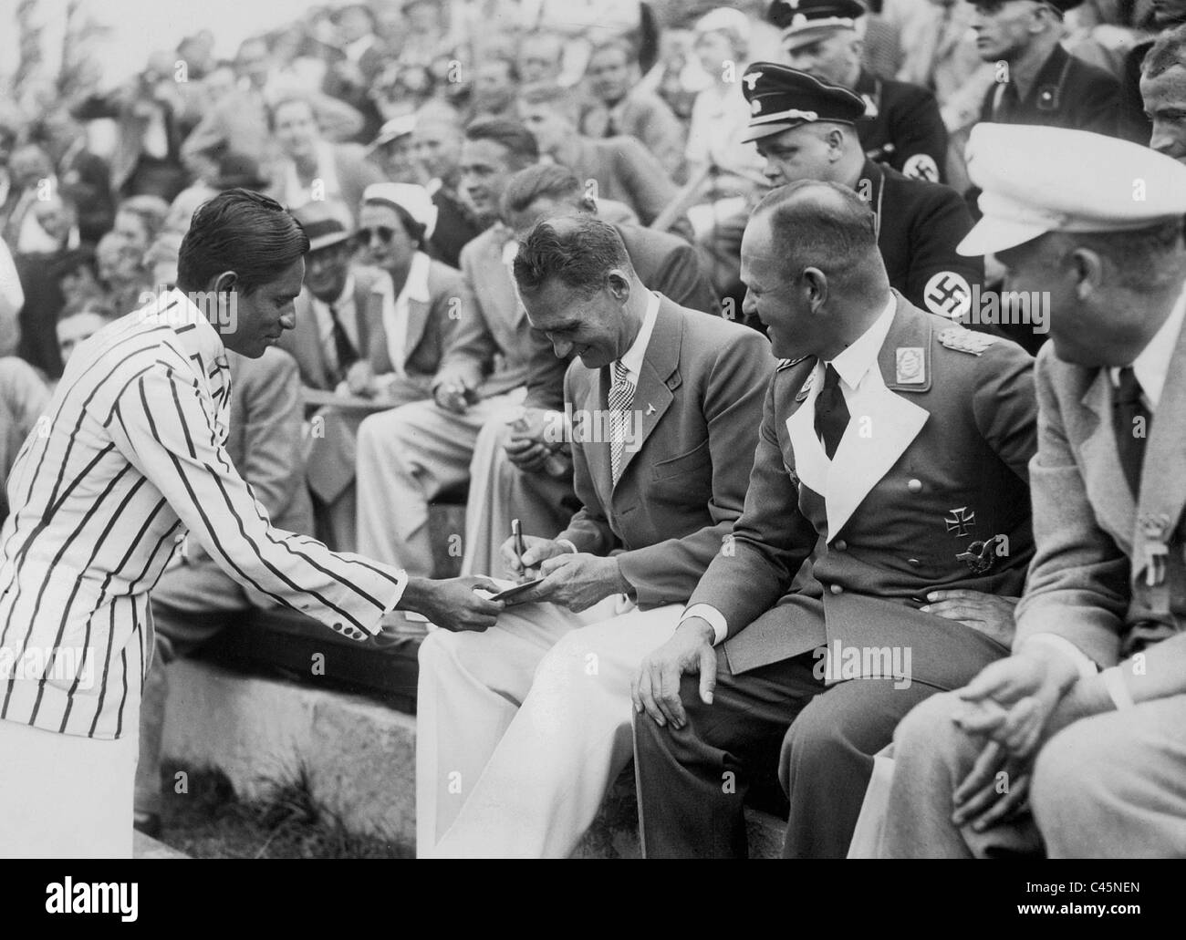 Rudolf Hess bei den Olympischen Sommerspielen XI, 1936 Stockfoto
