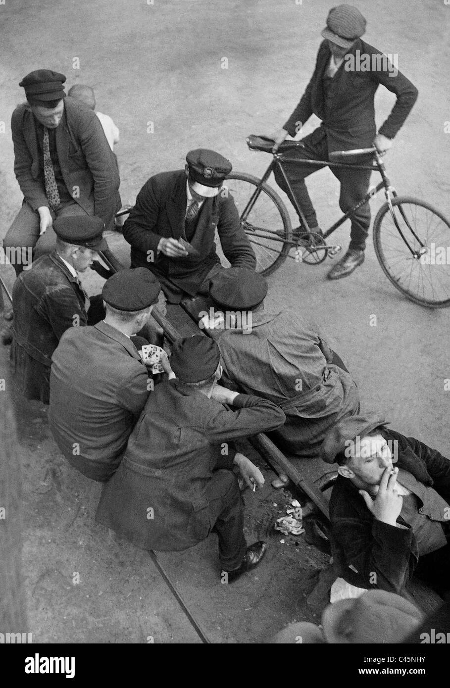 Arbeitslosen während der großen Depression, um 1932 Stockfoto