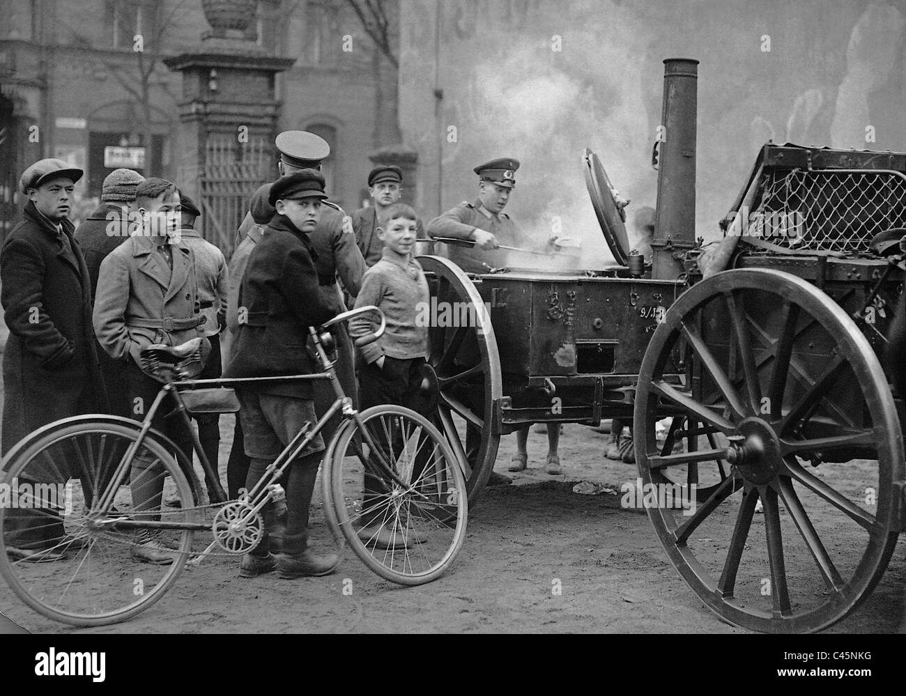 Feldküche in Berlin während der großen Depression, 1932 Stockfoto