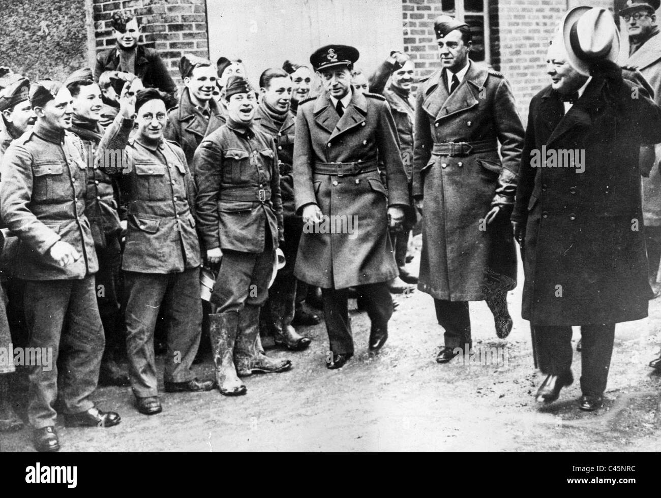 Winston Churchill an der französischen Front, 1940 Stockfoto