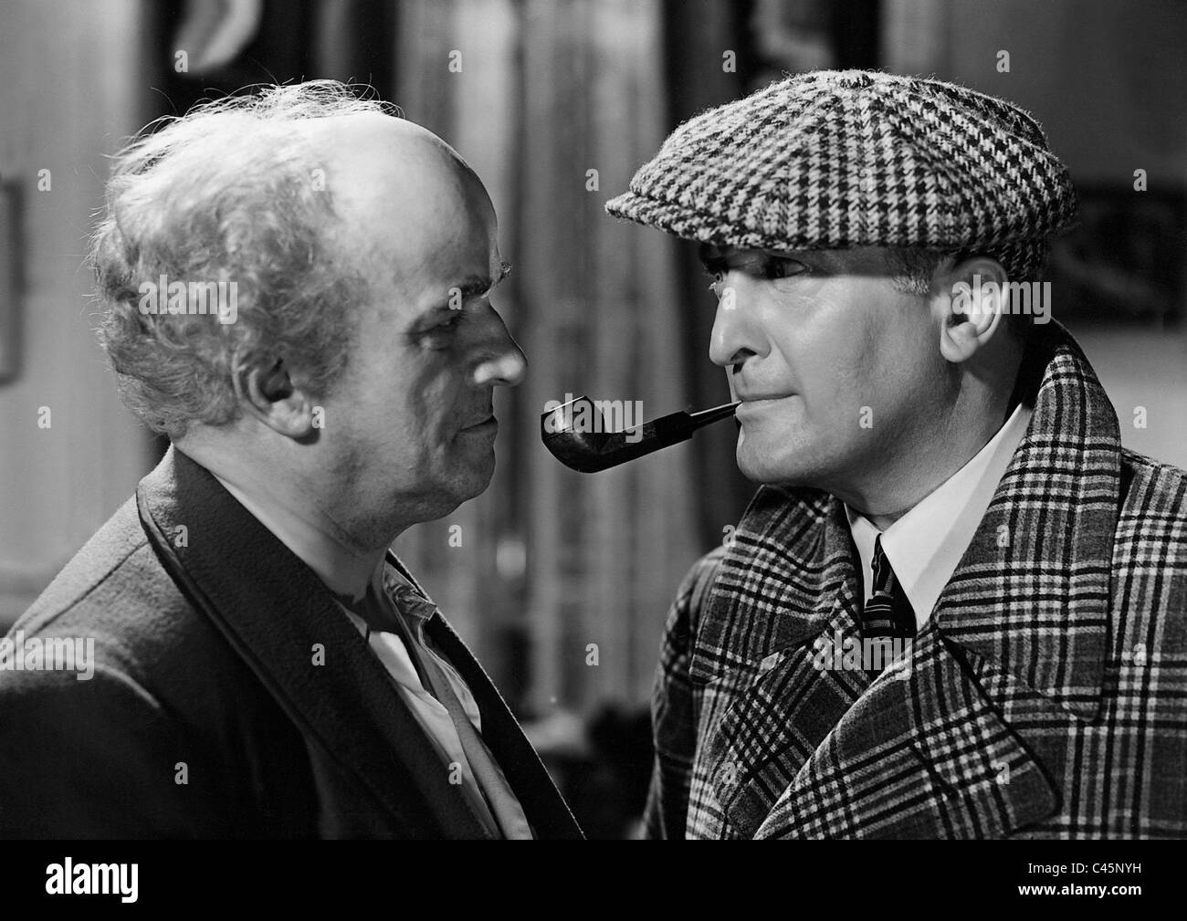 Ernst Legal und Hans Albers in "Der Mann, der Sherlock Holmes war", 1937 Stockfoto