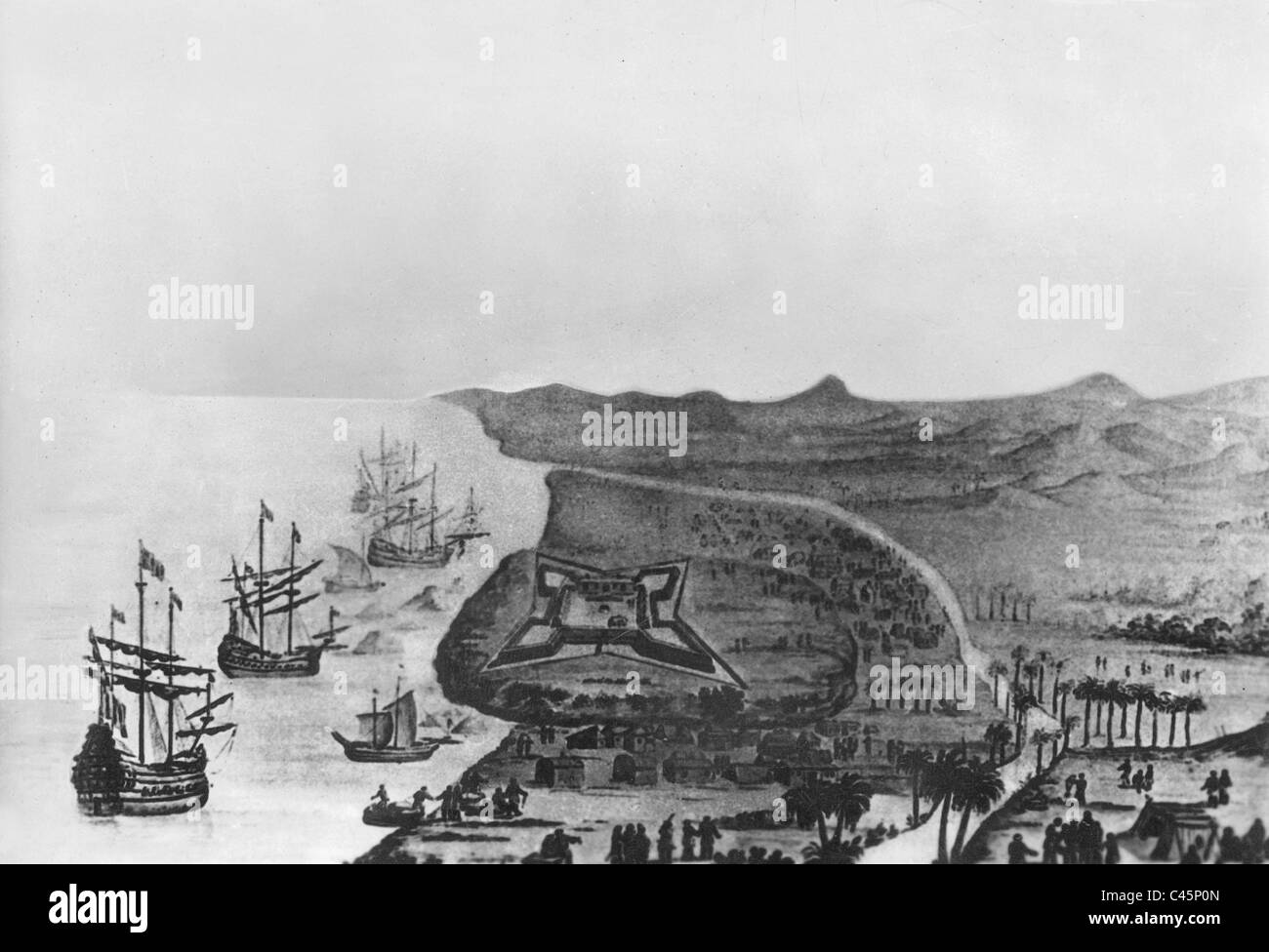 Brutto-Fredericksburg und umliegenden, 1688 Stockfoto