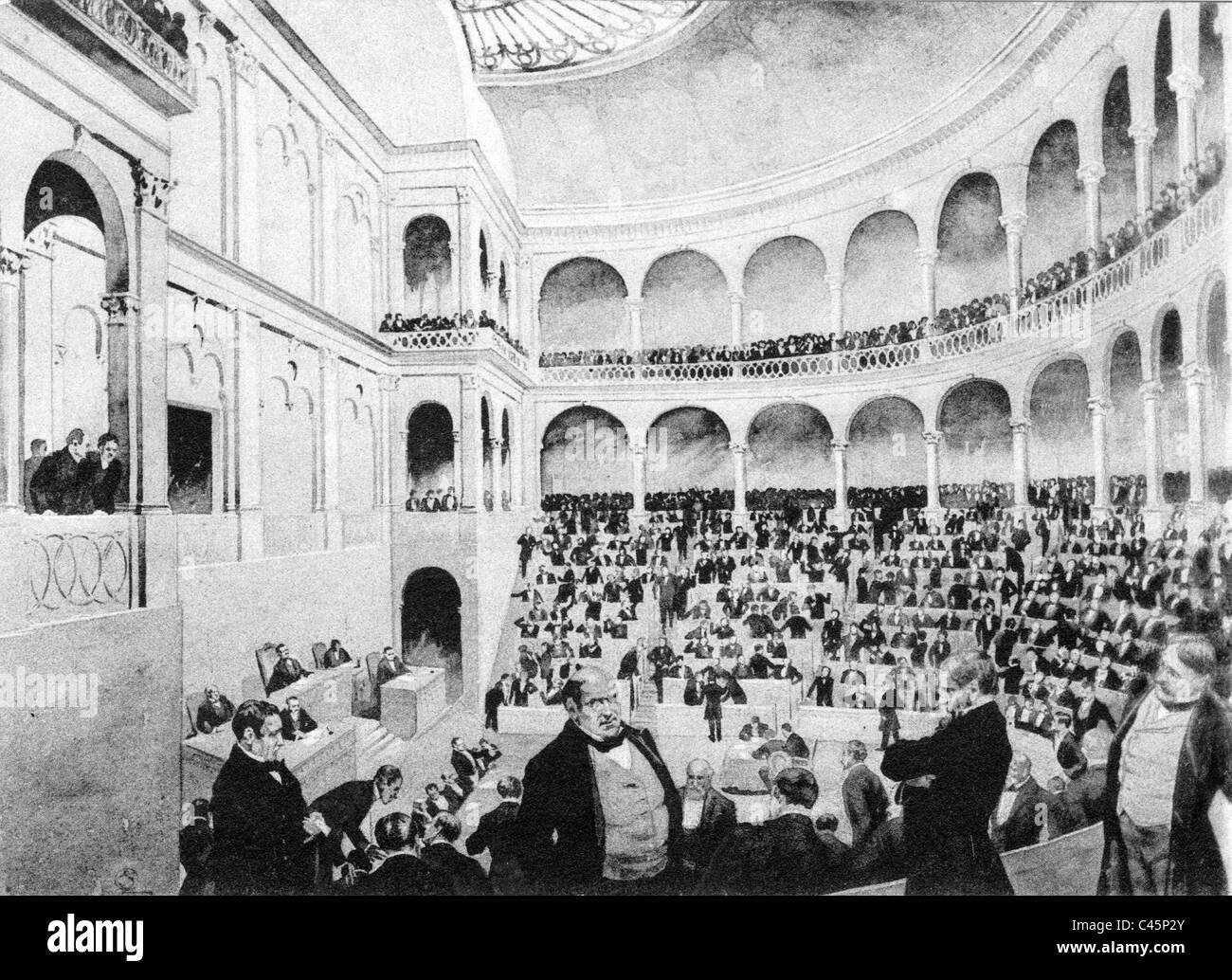 Sitzung des italienischen Parlaments in Turin, 1861 Stockfoto