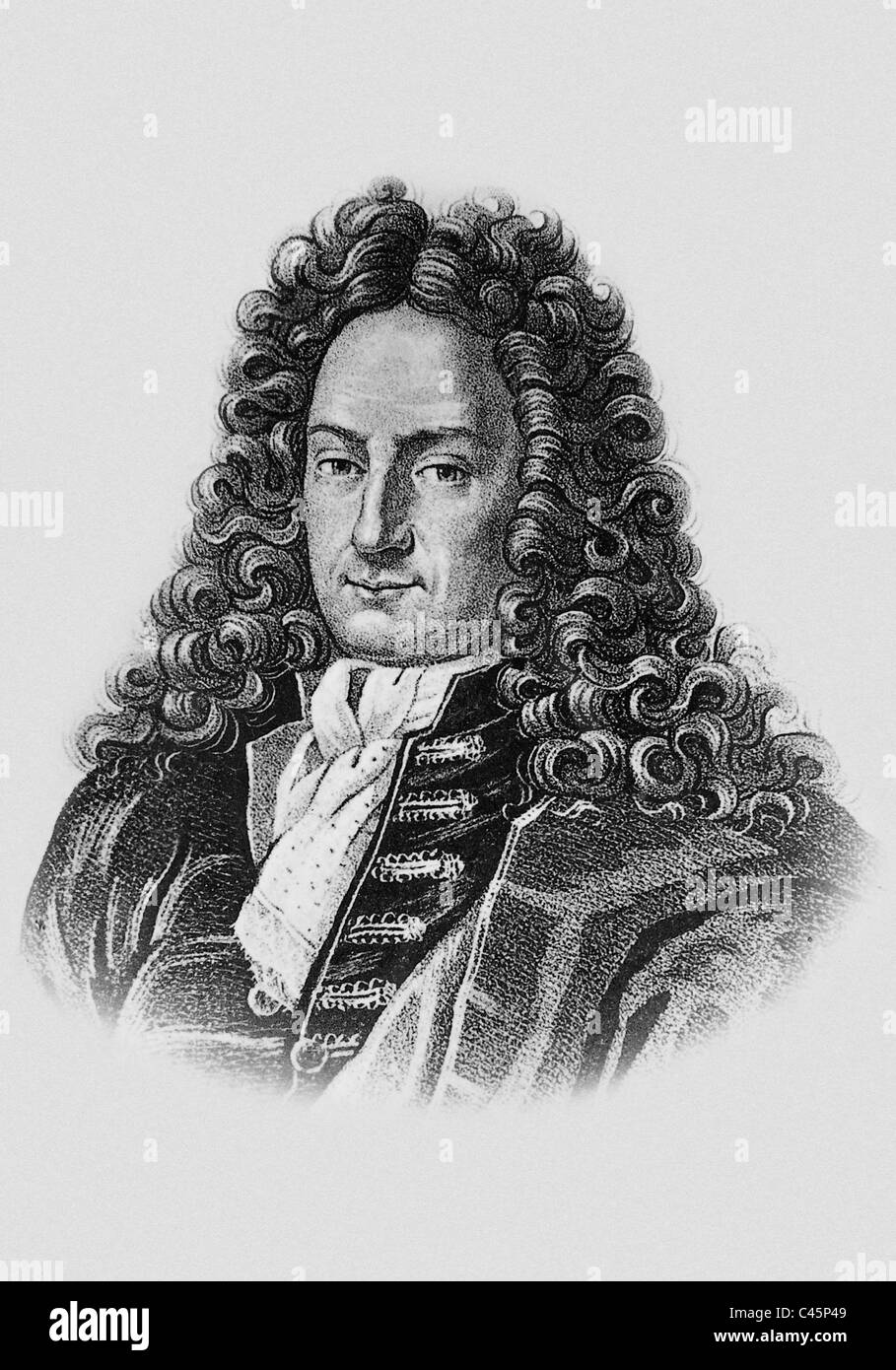 Gottfried Wilhelm Leibniz Stockfoto