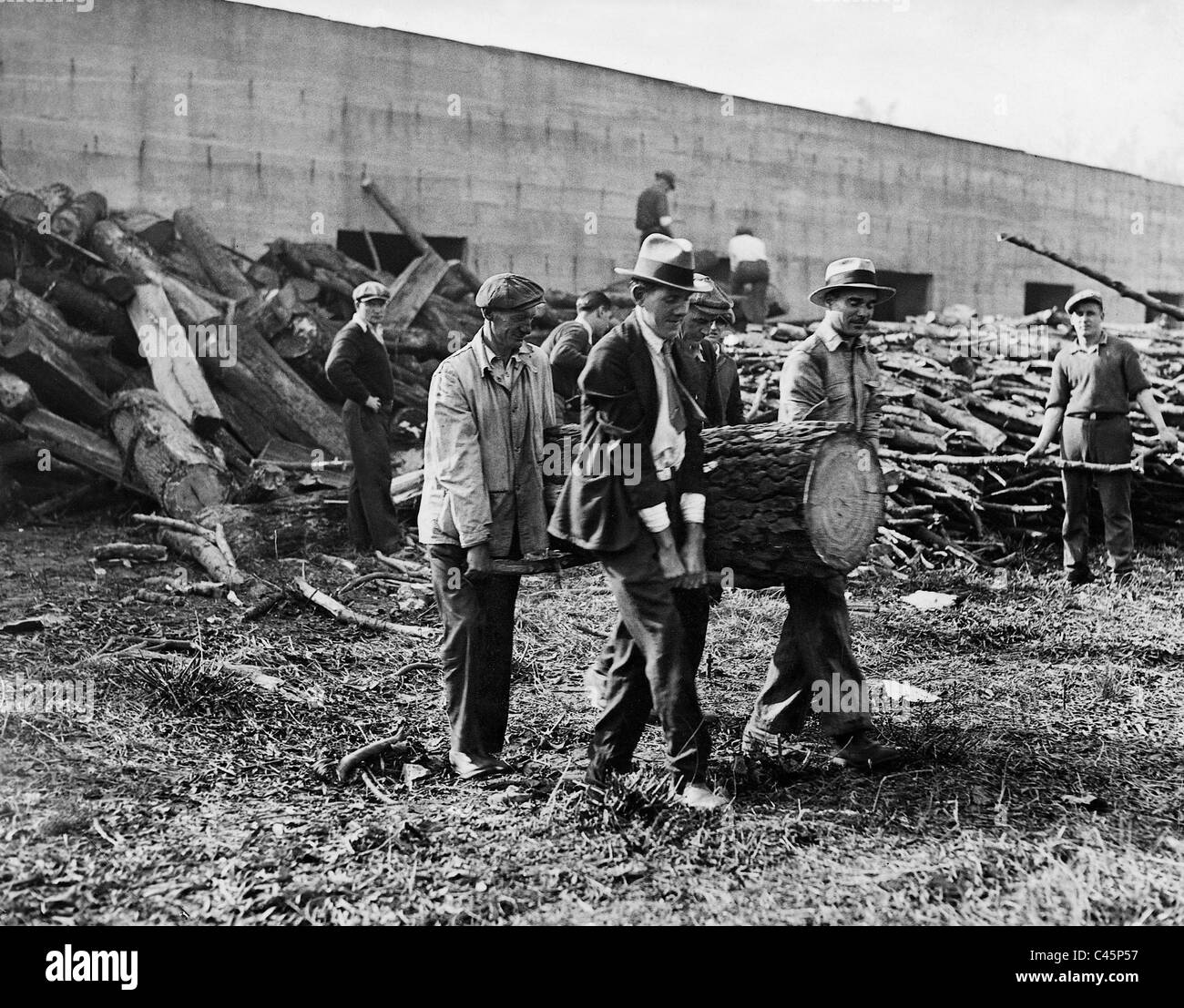 Arbeitsbeschaffungsmaßnahmen während der großen Depression, 1931 Stockfoto