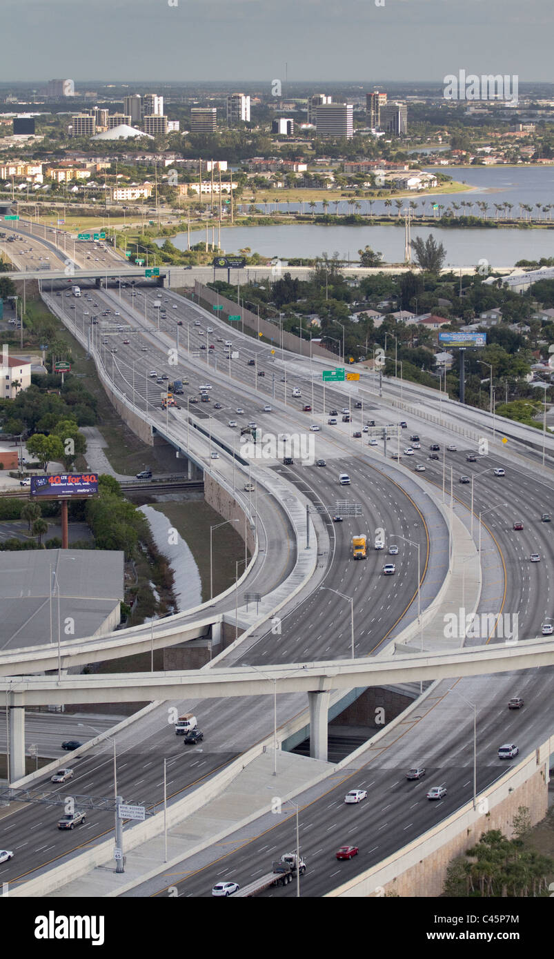 I95 Highway durch West Palm Beach Stockfoto