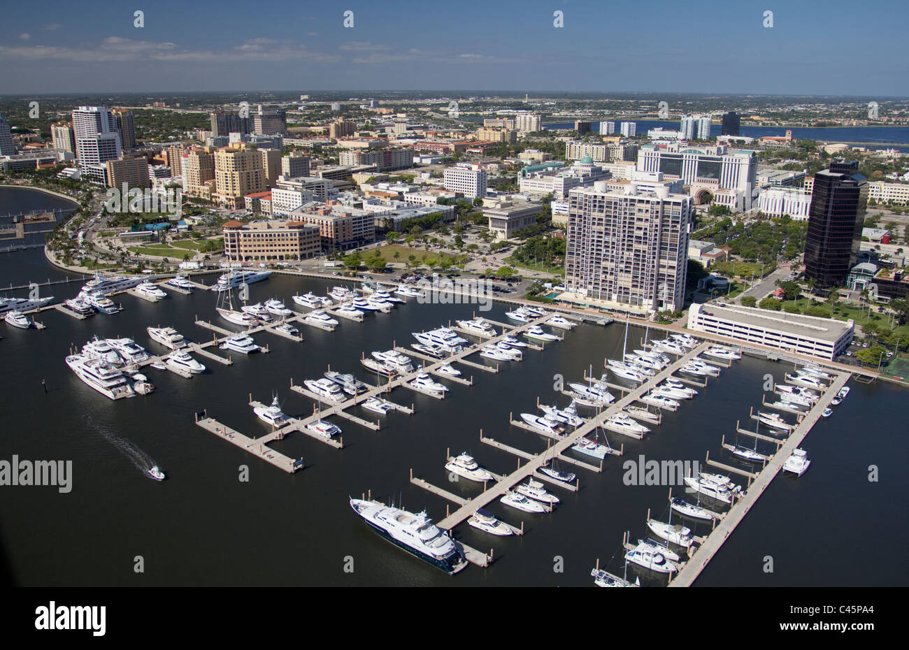 Die Innenstadt von West Palm Beach Florida Stockfoto