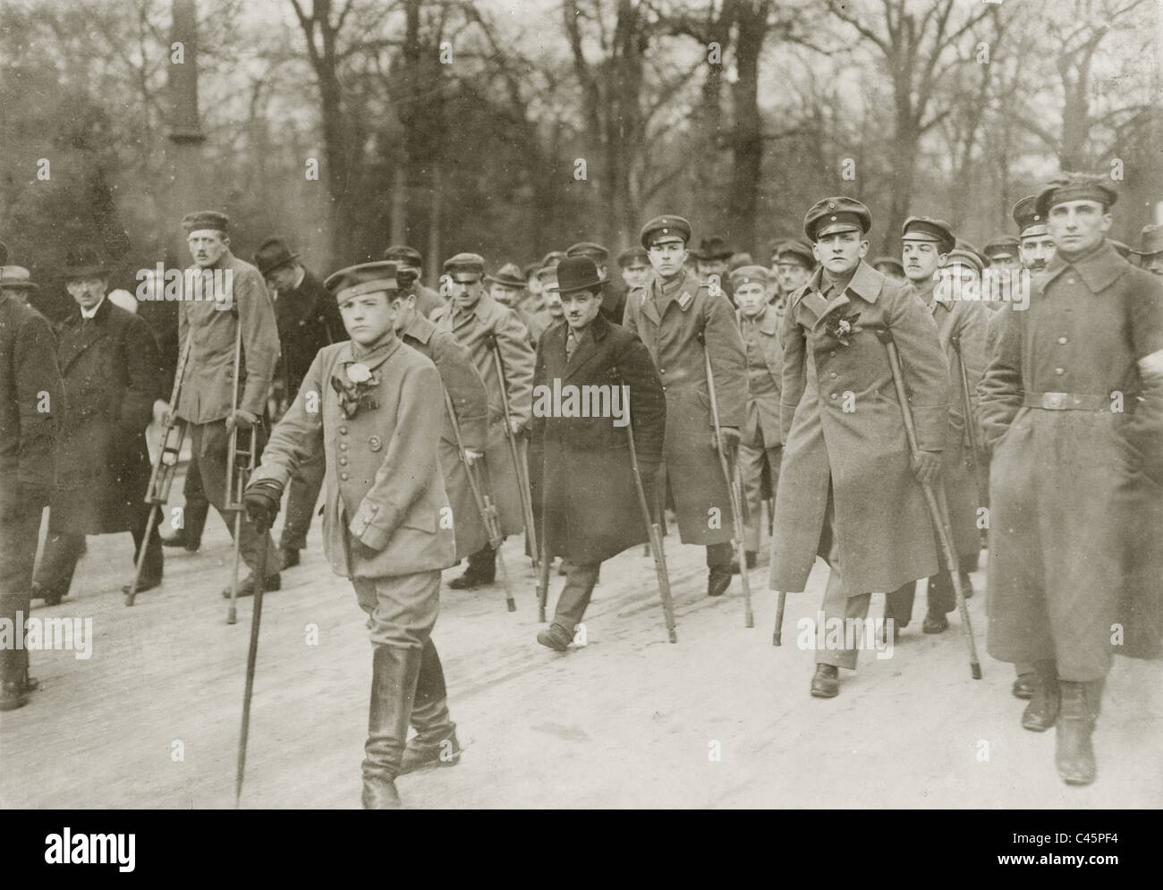 Demonstration der Kriegsverletzten, 1919 Stockfoto