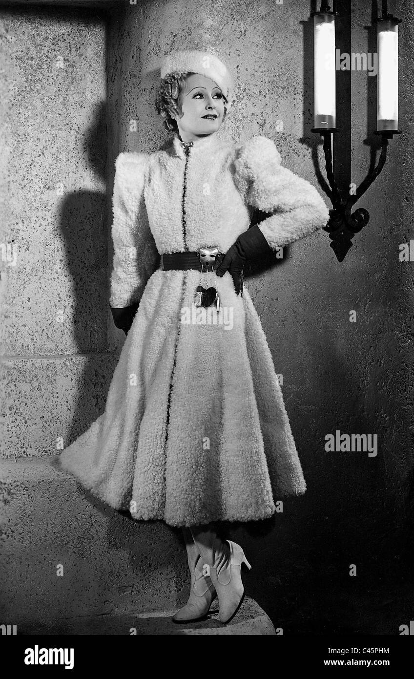 Lilian Harvey in "Sieben Ohrfeigen", 1937 Stockfoto