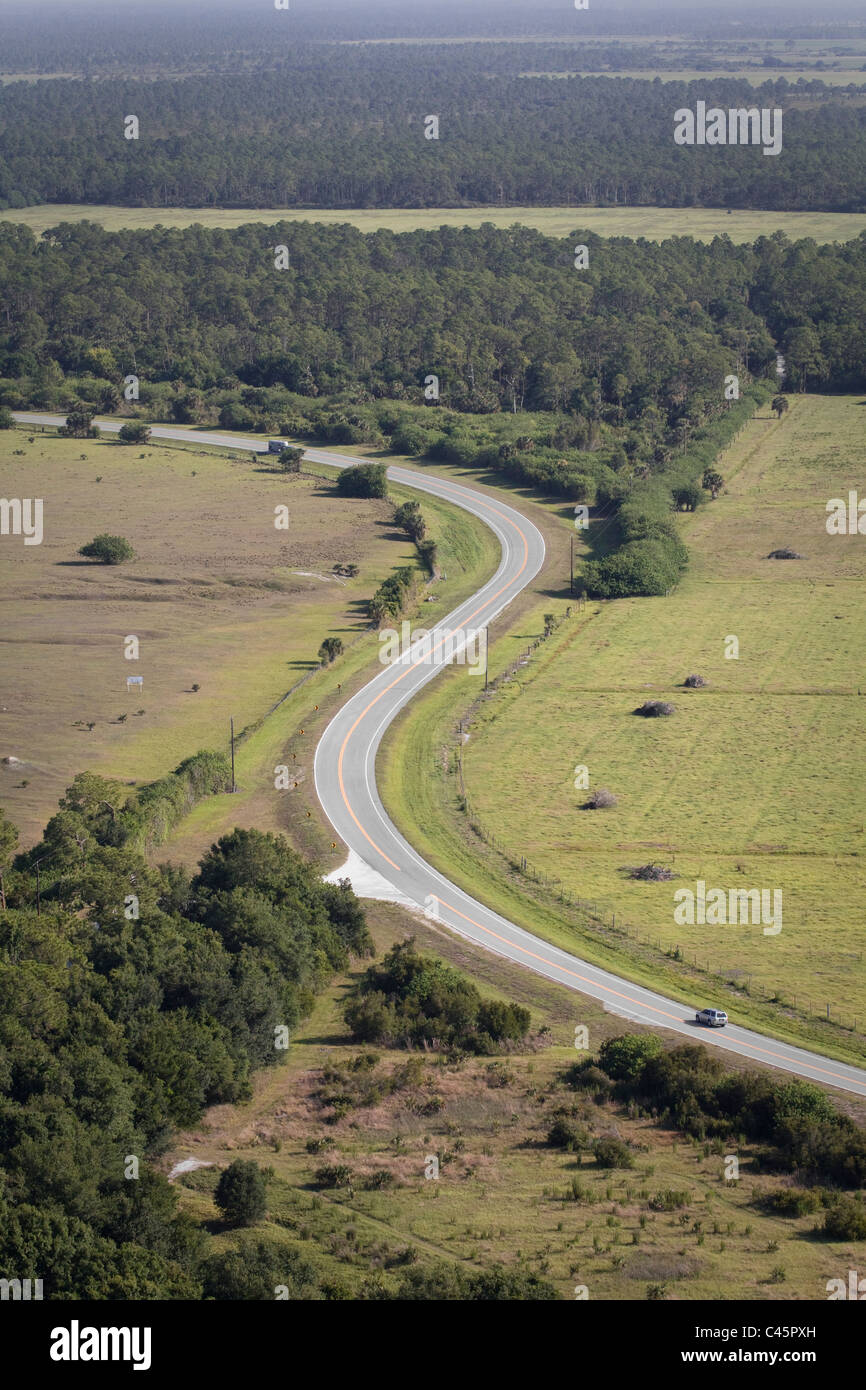 kurvenreiche Straße Stockfoto