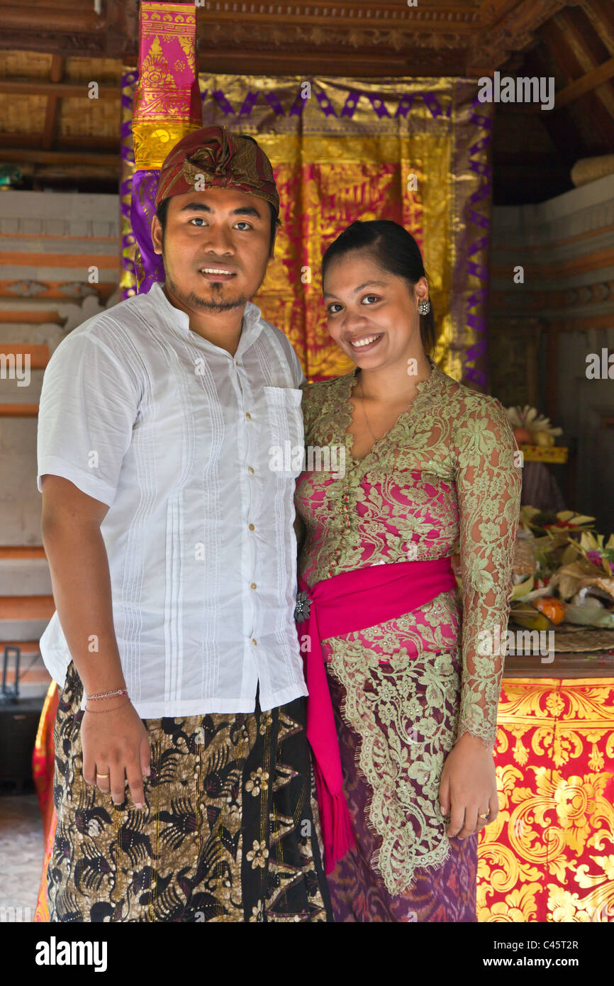 Ein frisch vermählte Paar Bali - UBUD, BALI, Indonesien Stockfoto