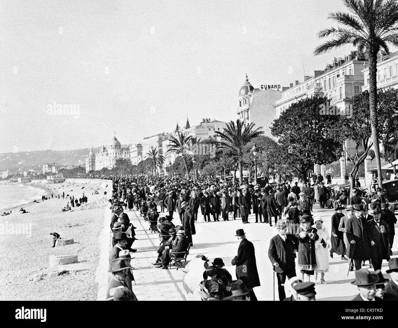 "Promenade der Engländer" in Nizza Stockfoto