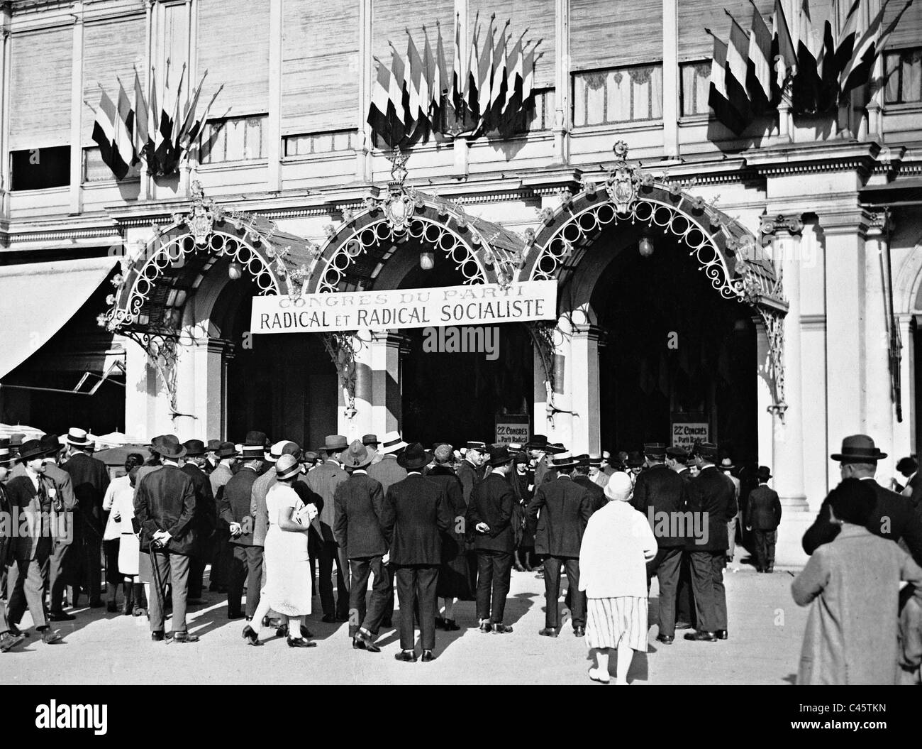 Bundesparteitag der radikale Sozialisten Französisch in Nizza, 1925 Stockfoto