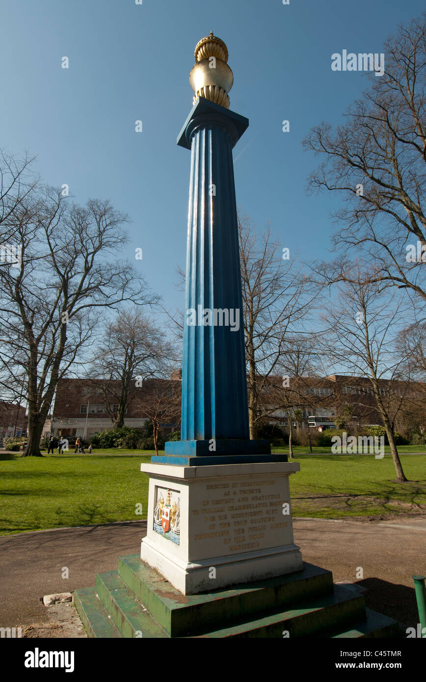 William Chamberlayne Erinnerungsstatue Spalte Southampton Hampshire UK Stockfoto