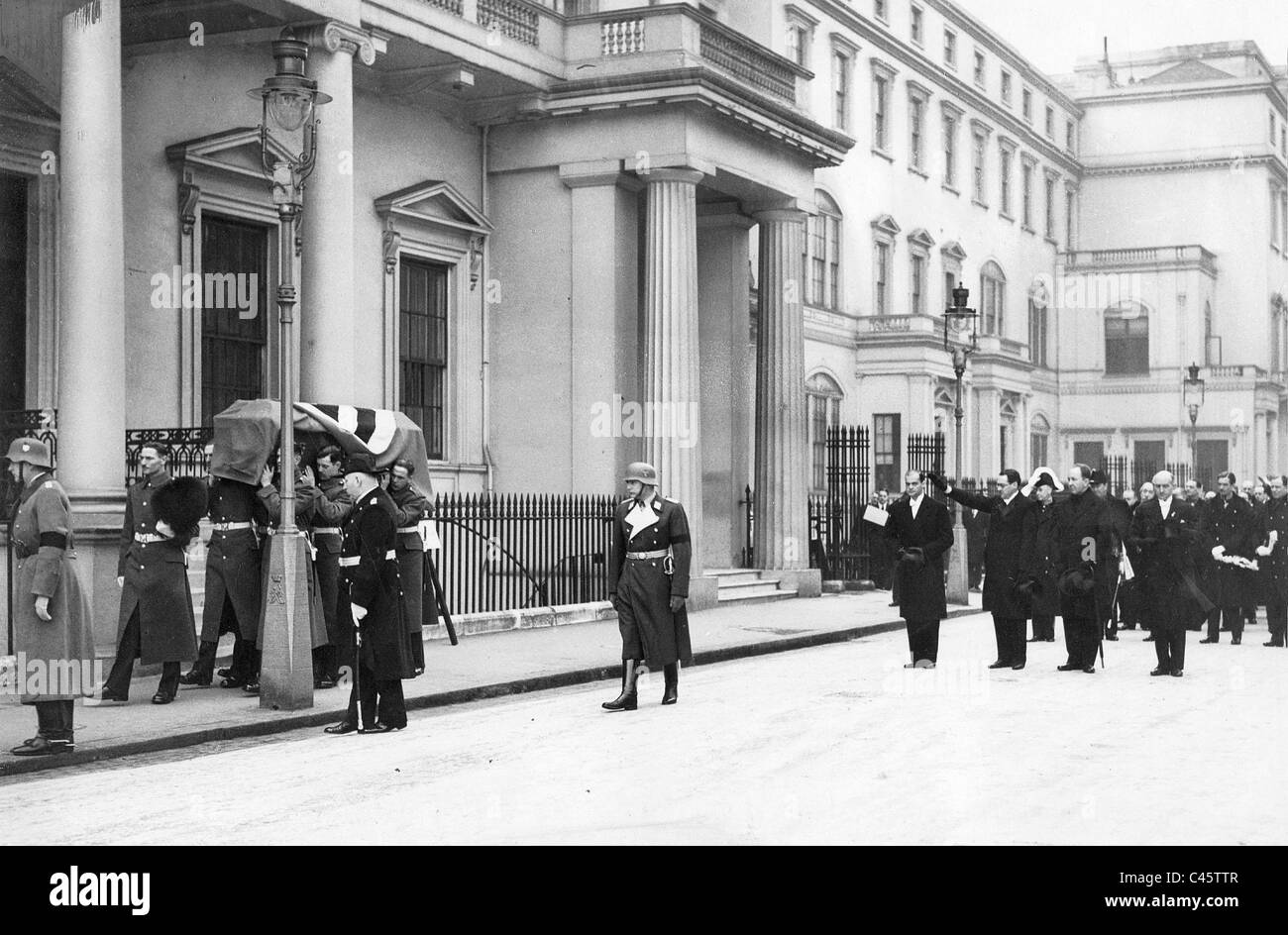 Trauerzug für Leopold von Hoesch in London, 1936 Stockfoto