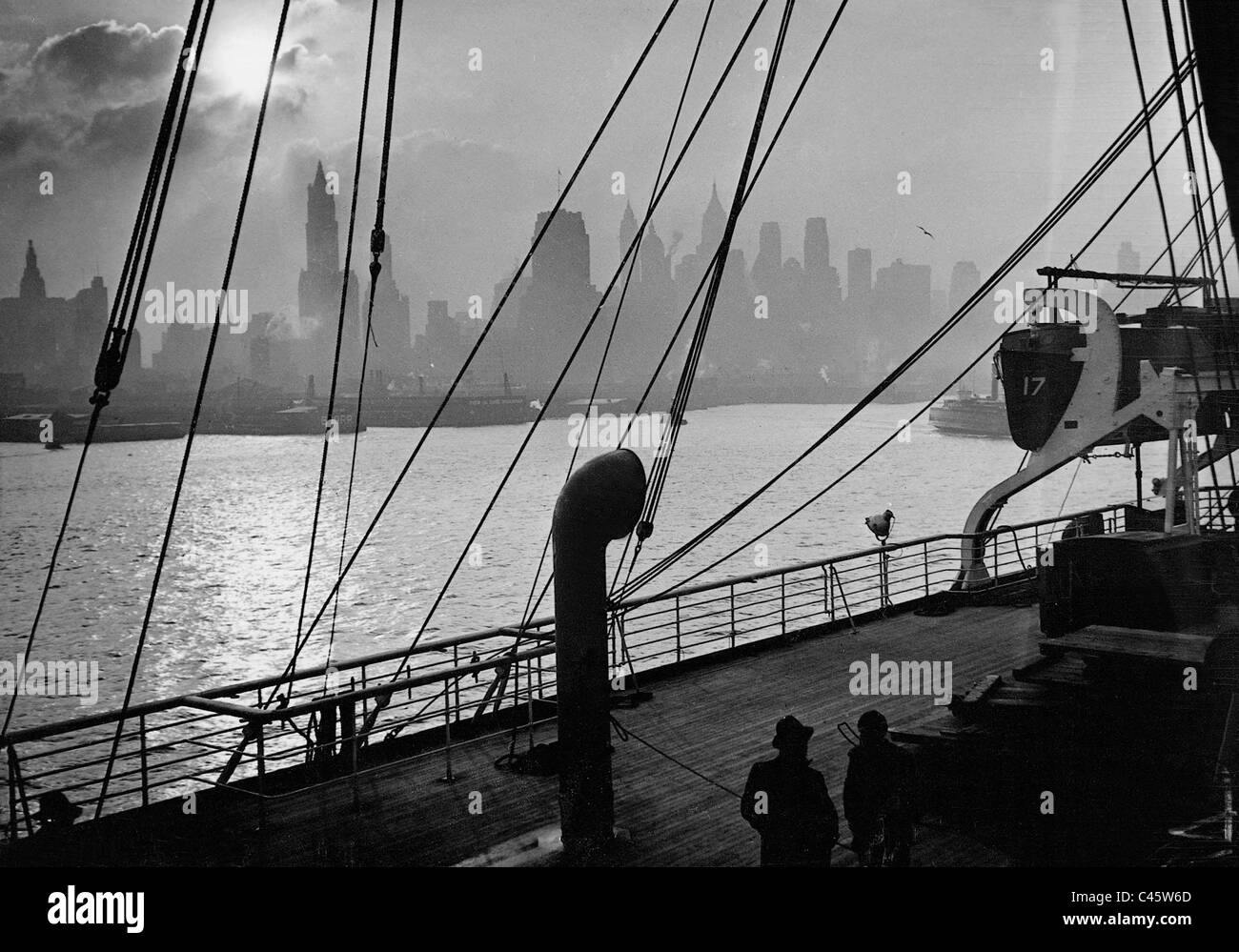 Hafen von New York, 1936 Stockfoto