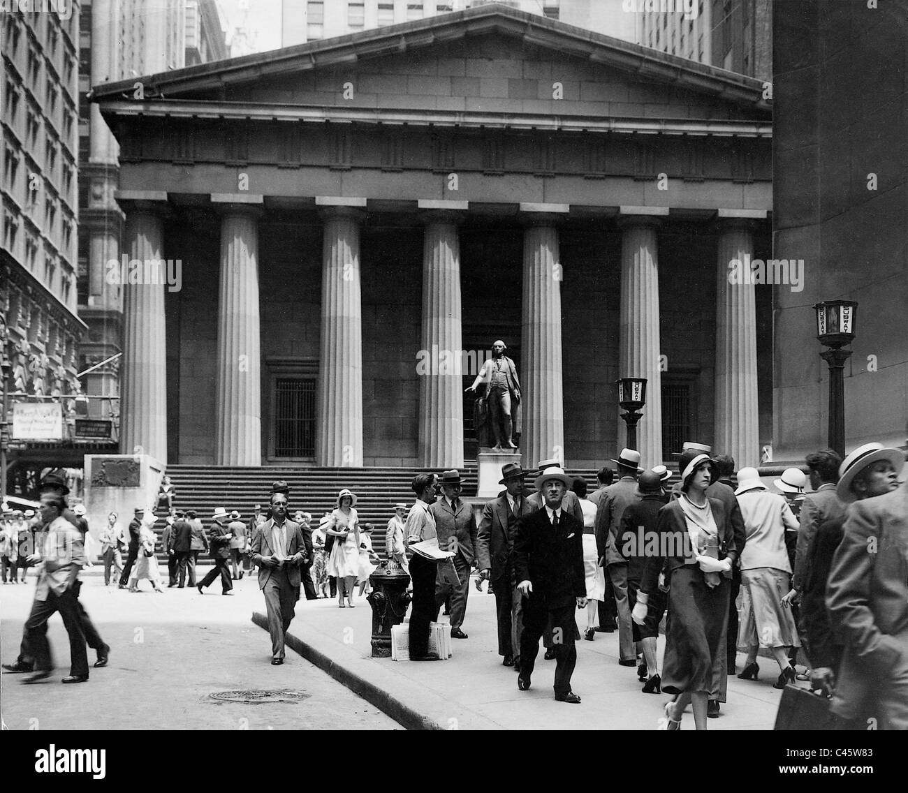 Federal Hall in der Wall Street, 1931 Stockfoto