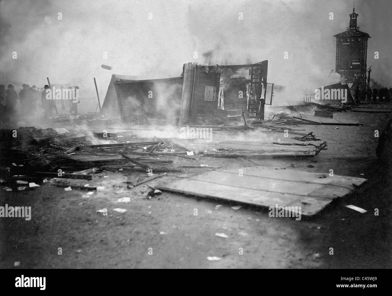 Ausschreitungen an der Rennstrecke Longchamps, 1906 Stockfoto