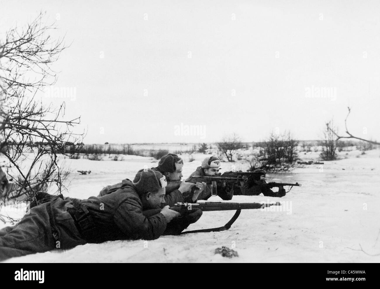 Russischen Freiwilligen in den Dienst der Wehrmacht an der Ostfront, 1943 Stockfoto