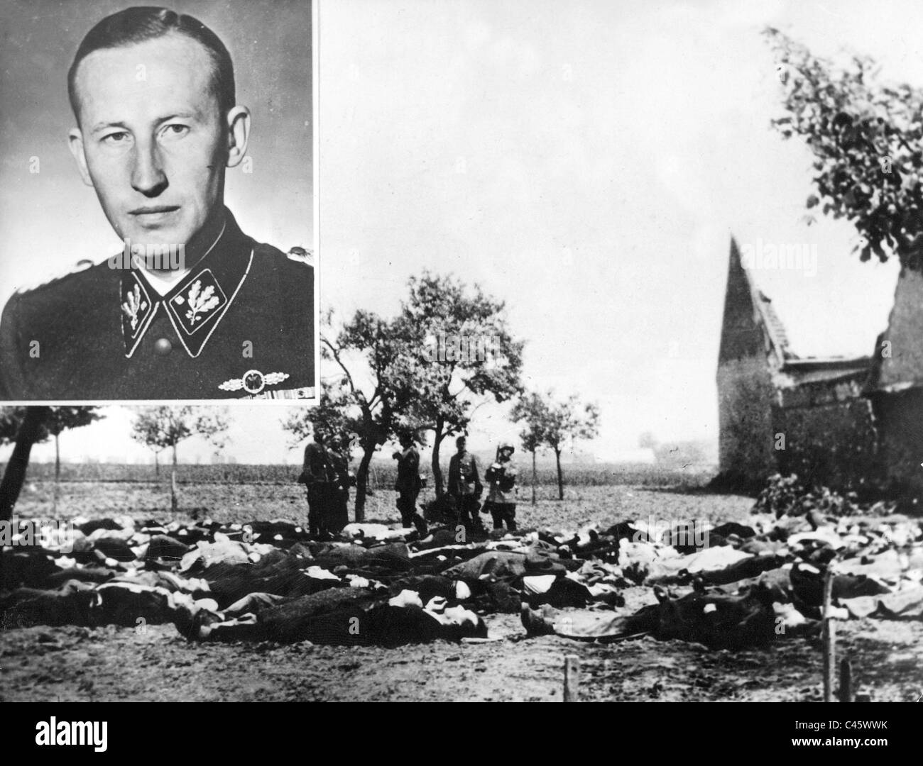 Einrichtungen in der Nähe von Lidice nach dem Attentat auf Reinhard Heydrich 1942 Stockfoto