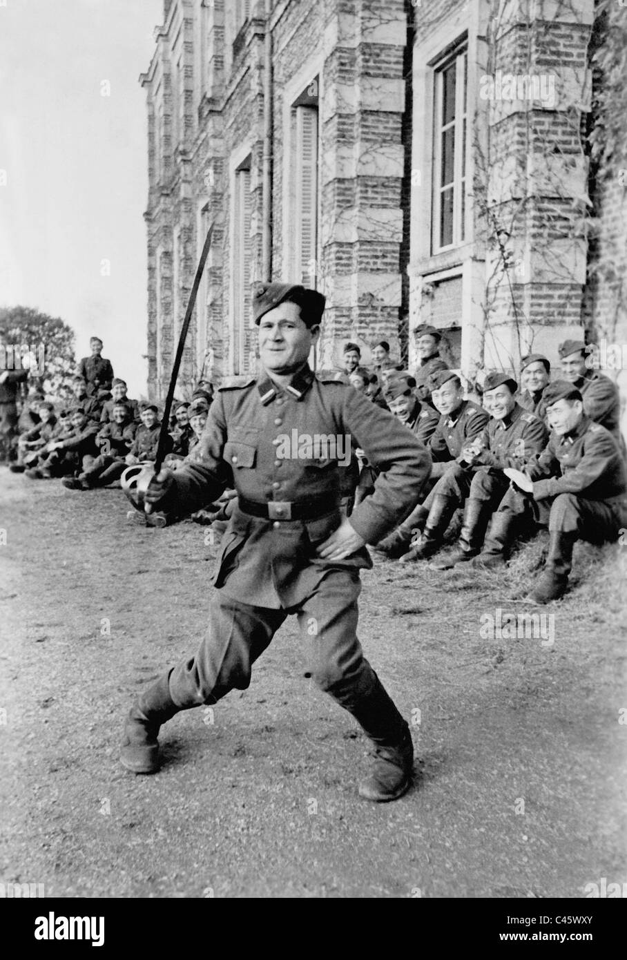 Turkestan Freiwilligen im Dienst der Wehrmacht Stockfoto