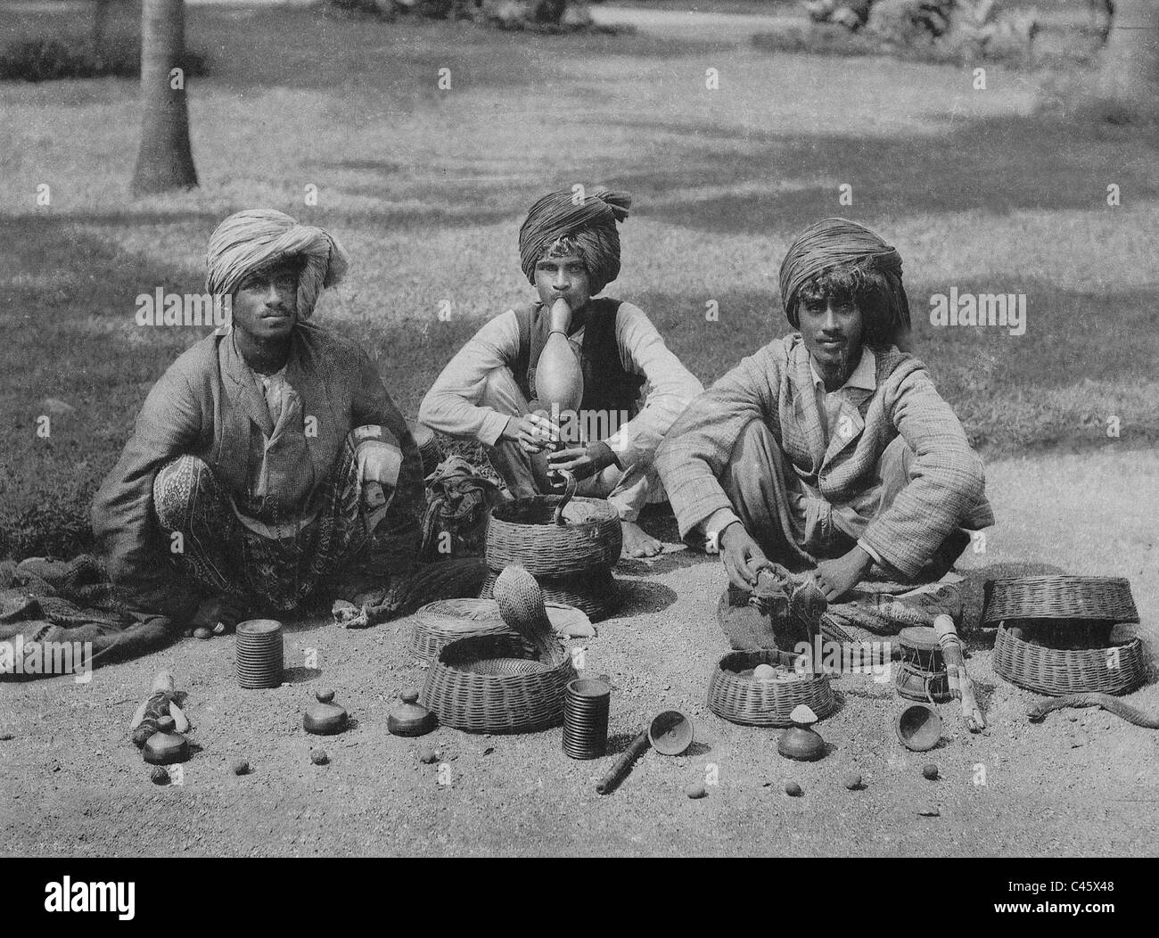 Indische Schlange Beschwörer, 1934 Stockfoto