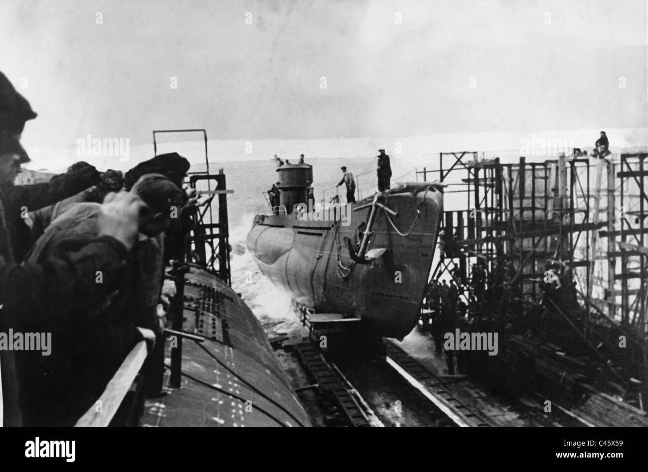 Deutsches u-Boot startet, 1943 Stockfoto