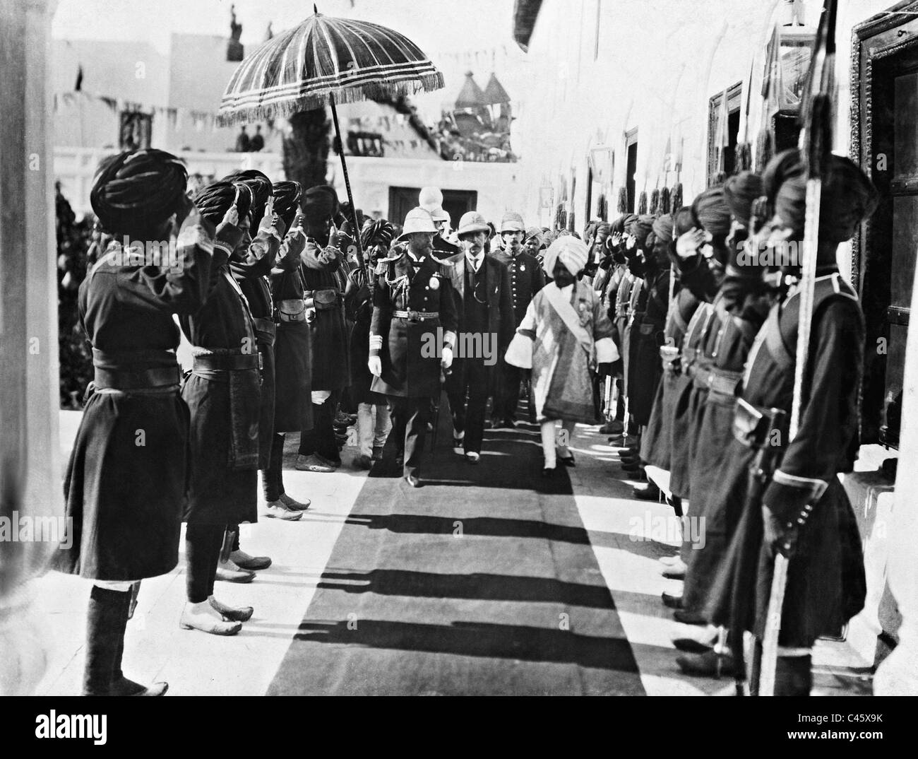 Britische Thronfolger George in Jammu, 1906 Stockfoto