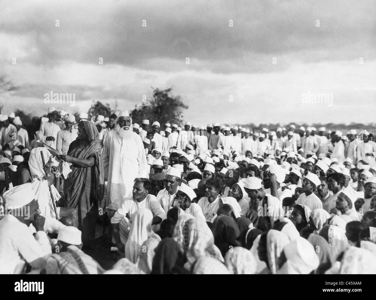 Mahatma Gandhi während der "Salz-Marsch", 1930 Stockfoto