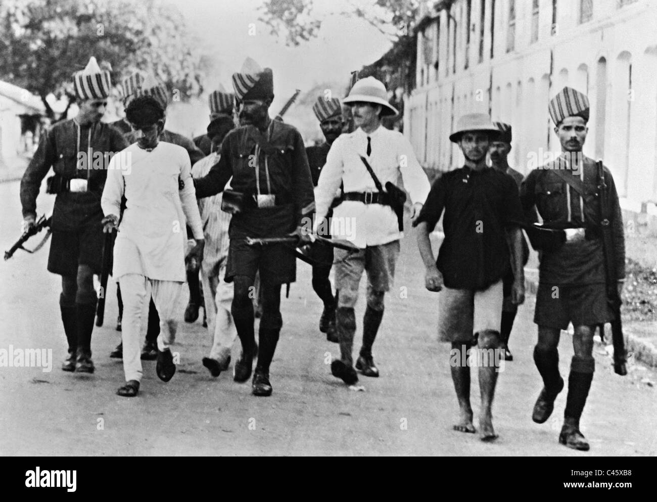 Festnahmen nach Konflikte zwischen Hindus und Muslimen in Bombay, 1936 Stockfoto