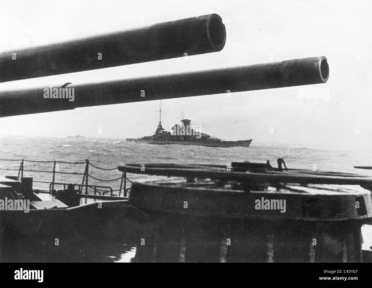 Testfahrt der "Scharnhorst", 1942 Stockfoto