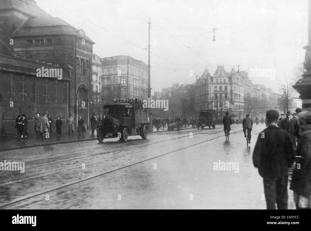 Kommunistischen Aufstand in Hamburg, 1923 Stockfoto