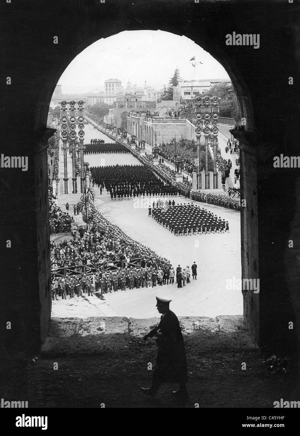 Parade für den Besuch von Adolf Hitler in Rom, 1938 Stockfoto