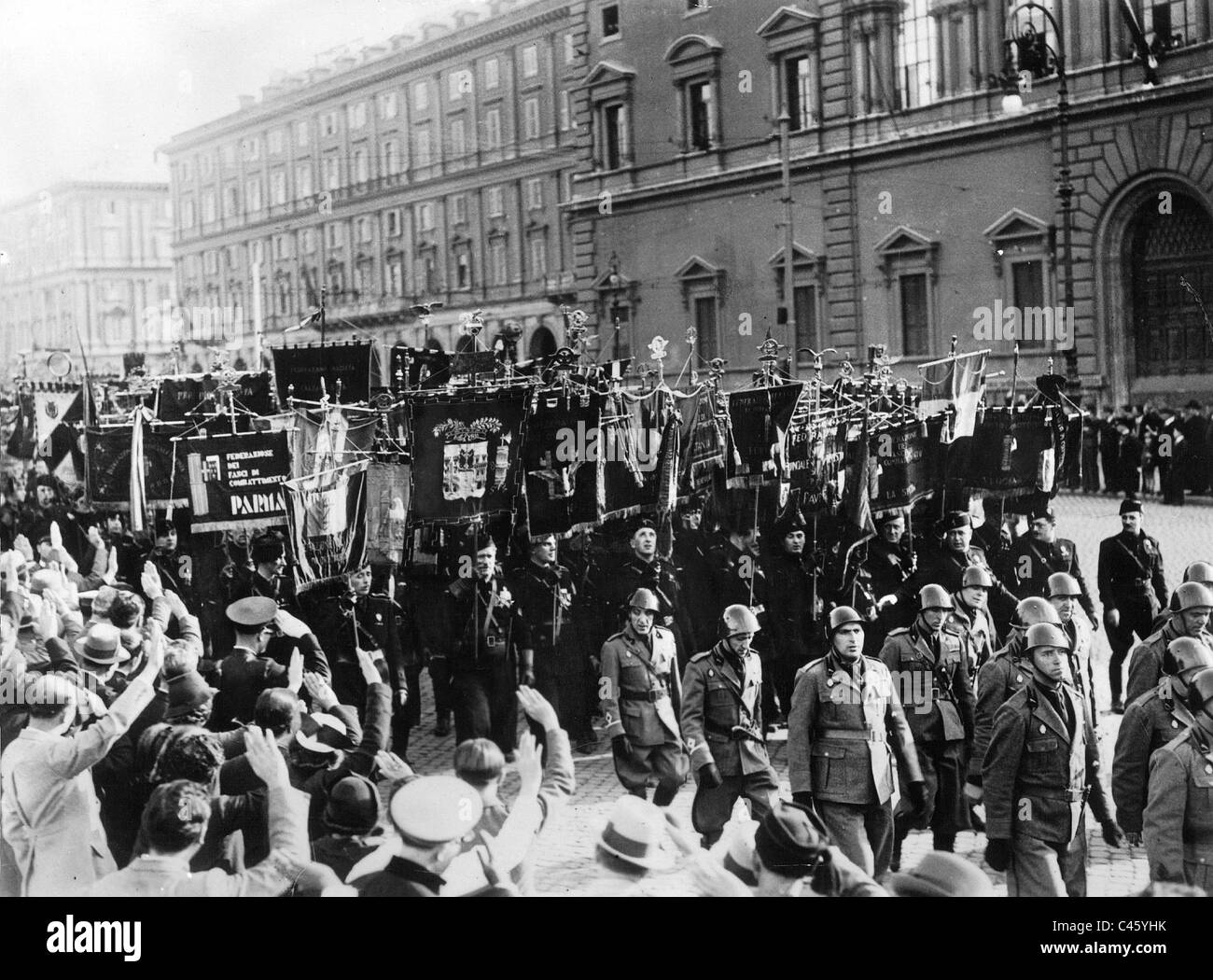 März am Jahrestag des Marsches auf Rom, 1936 Stockfoto
