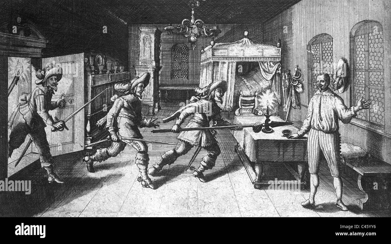 Wallensteins Tod 1634 Stockfoto