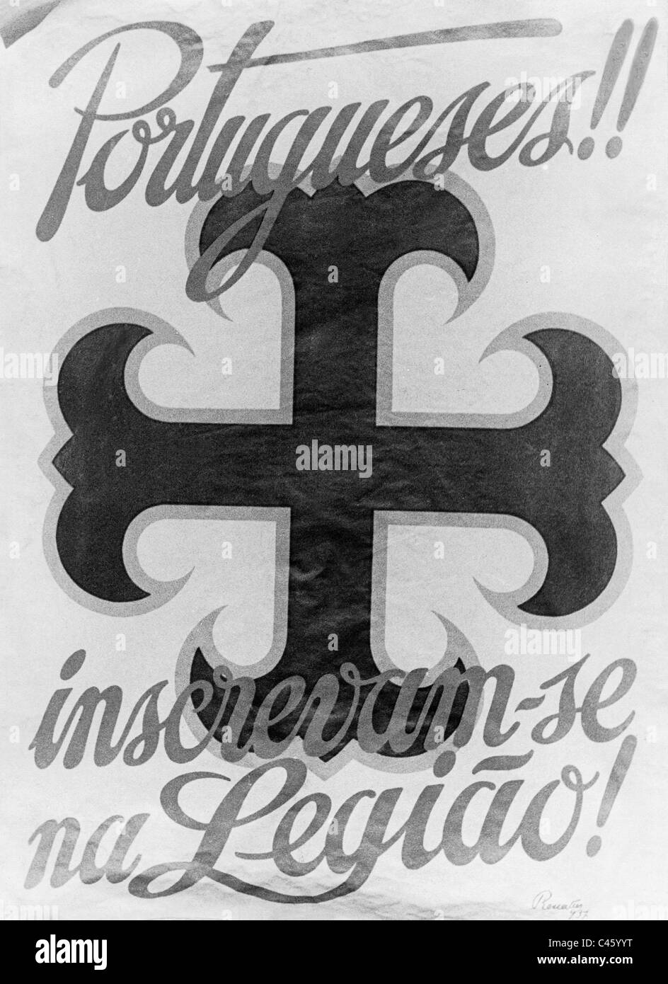 Zeichen der portugiesische Legion in den 1930er Jahren Stockfoto