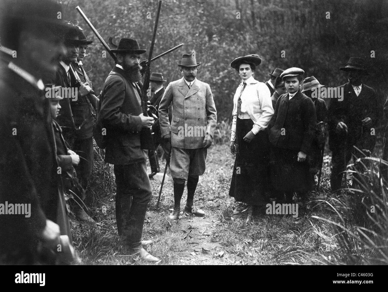 Erzherzog Franz Ferdinand auf der Jagd, 1907 Stockfoto