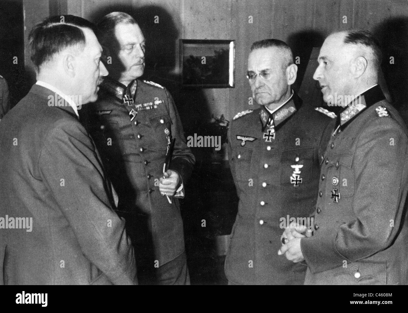 Adolf Hitler, Wilhelm Keitel, Franz Halder, Walther von Brauchitsch, 1941 Stockfoto