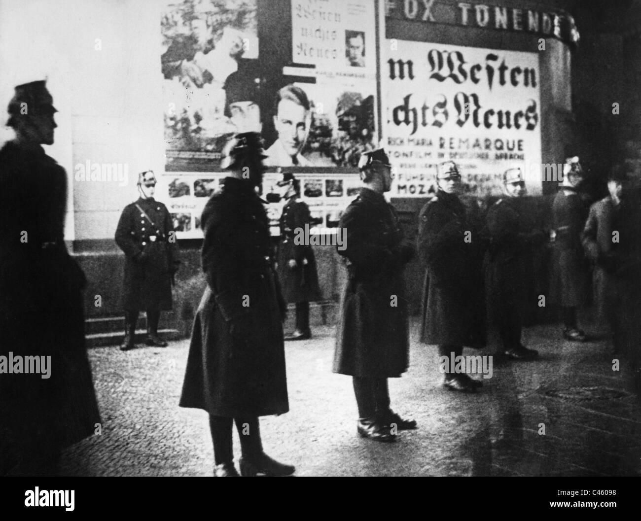 Ausschreitungen bei der Premiere des Films "All Quiet on the Western Front", 1930 Stockfoto