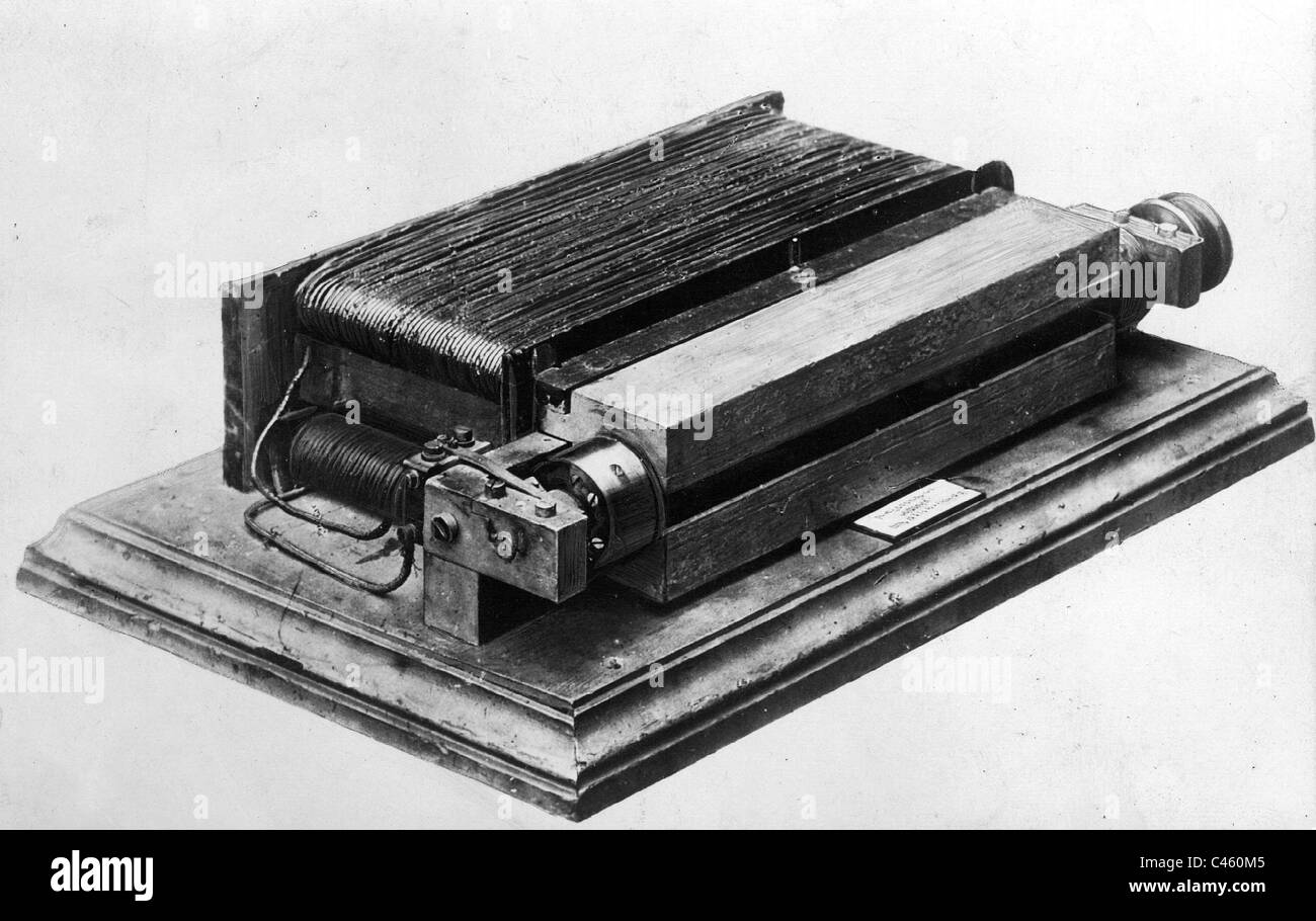 Die erste Dynamomaschine von Werner von Siemens 1866 Stockfoto