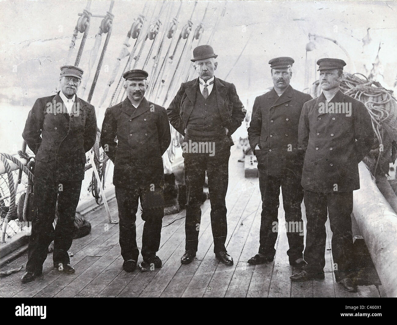Roald Amundsen mit Expeditionsteilnehmer, 1911 Stockfoto